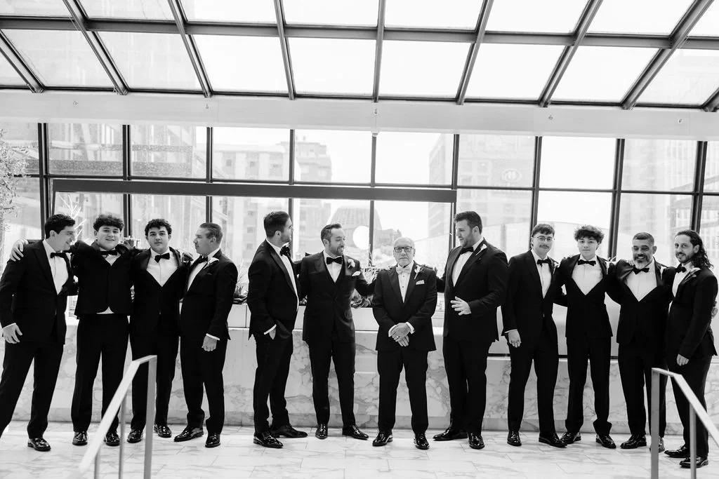 Joe and his groomsmen at Jackie and Joe's wedding day