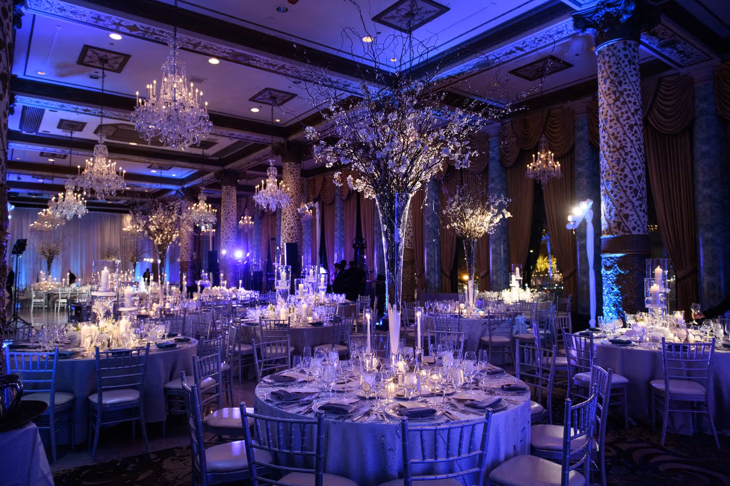 Winter tablescape details from a Michigan Avenue Events wedding