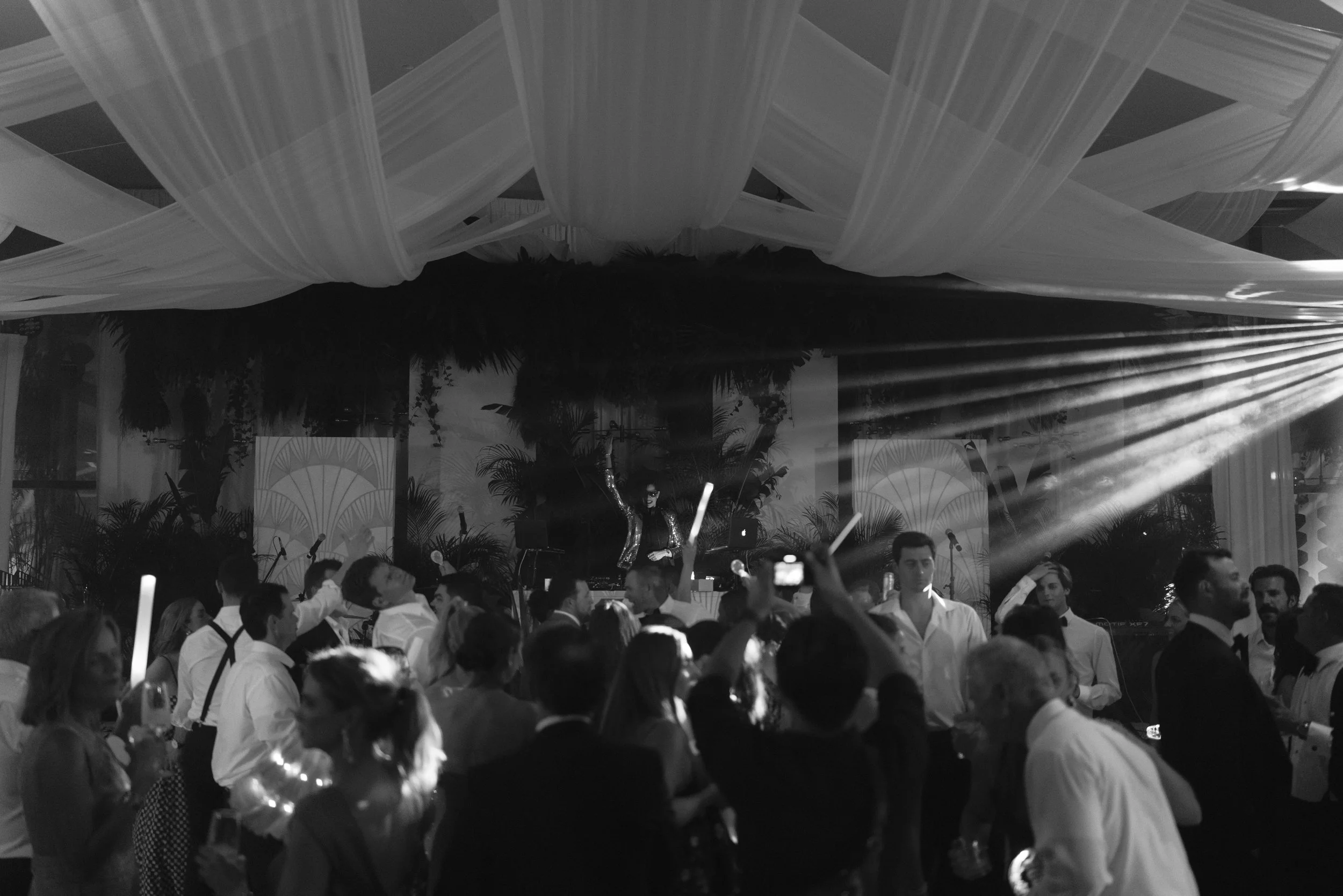 Dance floor celebration at Brooke and Jacob's St. Regis Kanai wedding