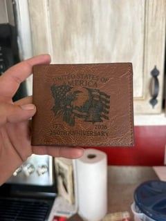 Custom Leather Wallets engraved at R&R Laserforge